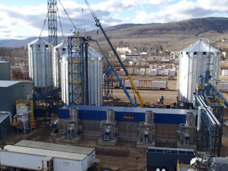 A photo of the Chetwynd Sawmill and Pellet Plant. The pellet plant was opened in 2016.
