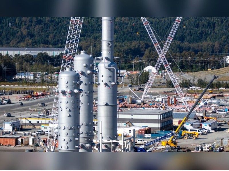 the LNG Canada construction site in Kitimat