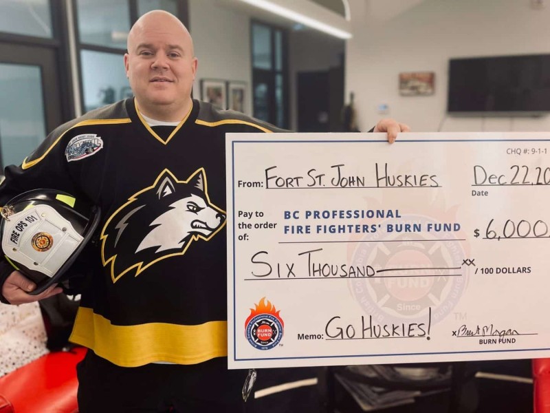 The Fort St. John Huskies teamed with coaching staff to raise $6