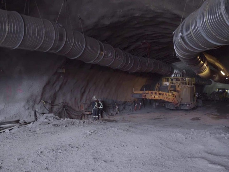 Early work on the Site C diversion tunnels.