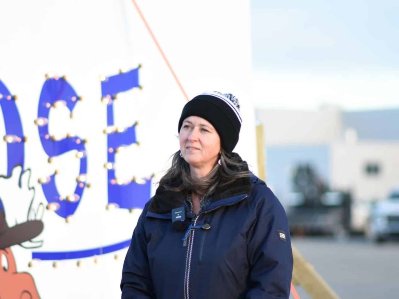 Kelly Amboe with the Fort St. John Hospital Foundation at Light a Moose. (Supplied)