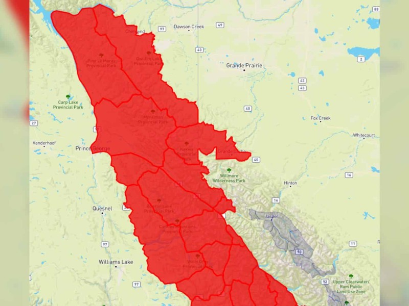 SPAW map for BC Interior