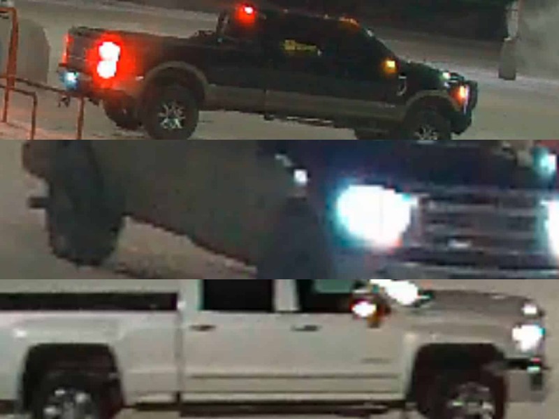 Three vehicles suspected in a police incident in Dawson Creek. (Supplied - Dawson Creek RCMP)