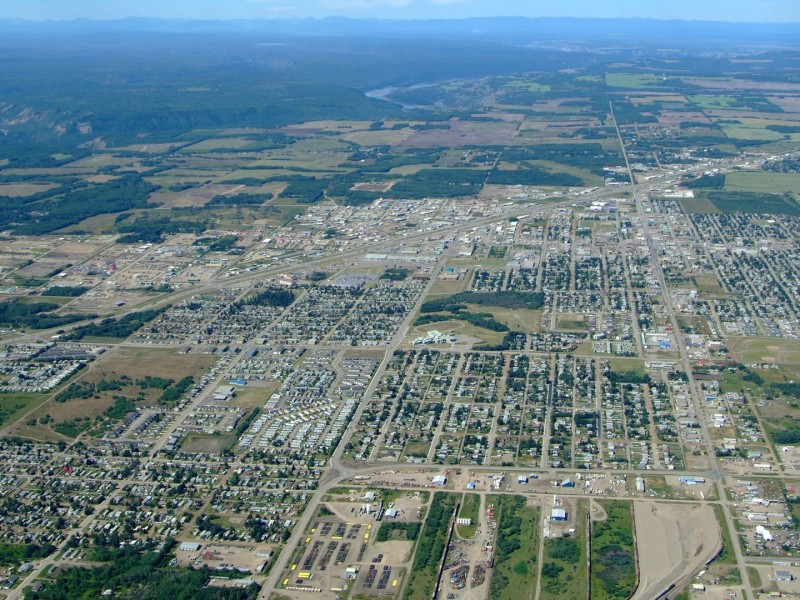 Aerial view of Fort St. John. (The City of Fort St. John)