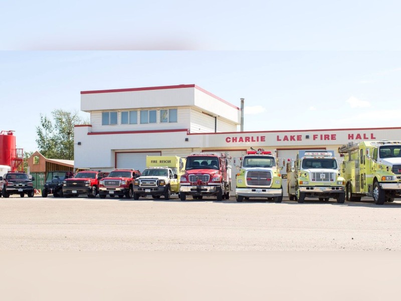 Charlie Lake Fire Hall with its trucks out front. (Charlie Lake Firefighters Association - Facebook)