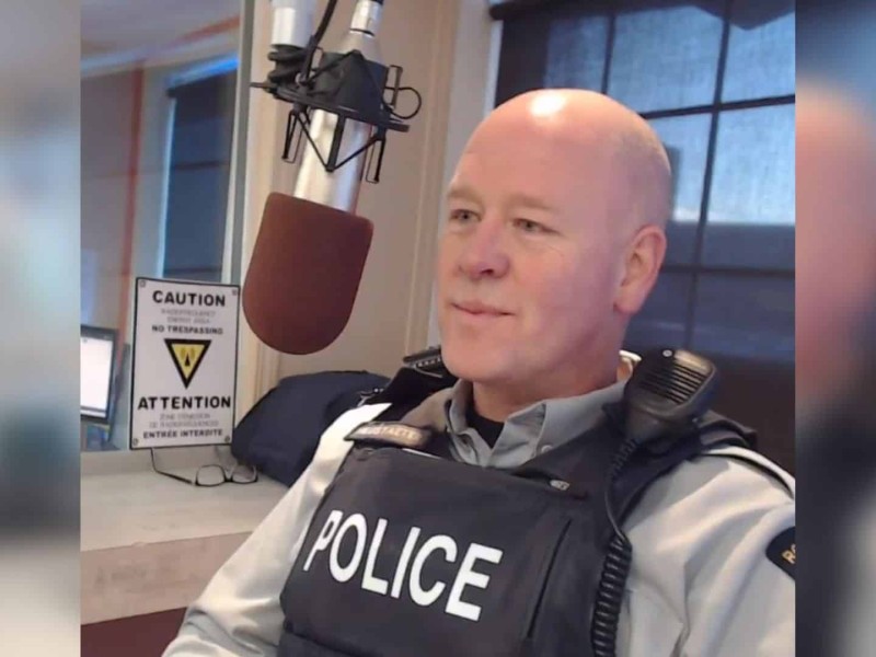 Constable Chad Neustaeter in an interview for Moose Talks. (Moose FM)