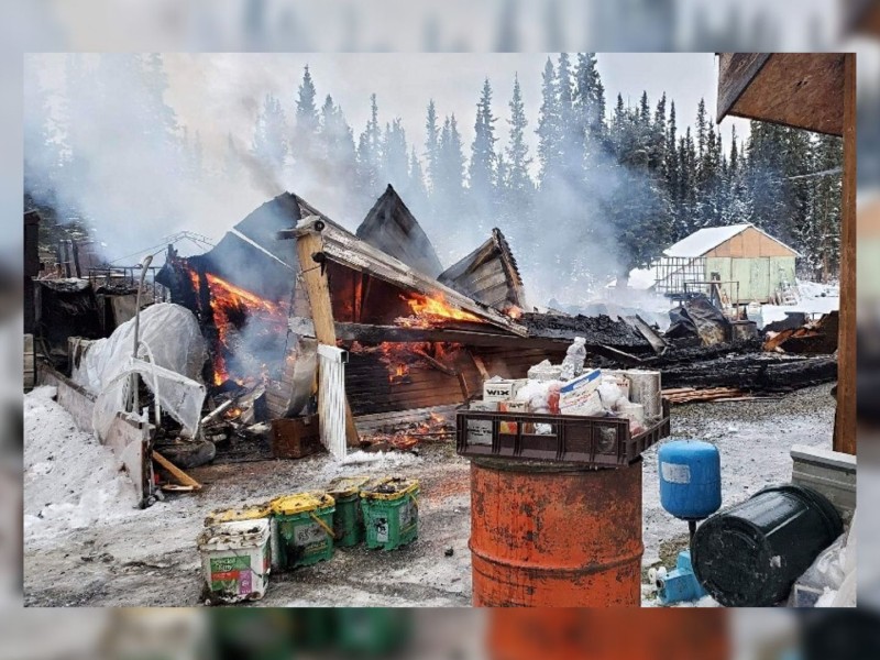 The Morris' house after the fire.