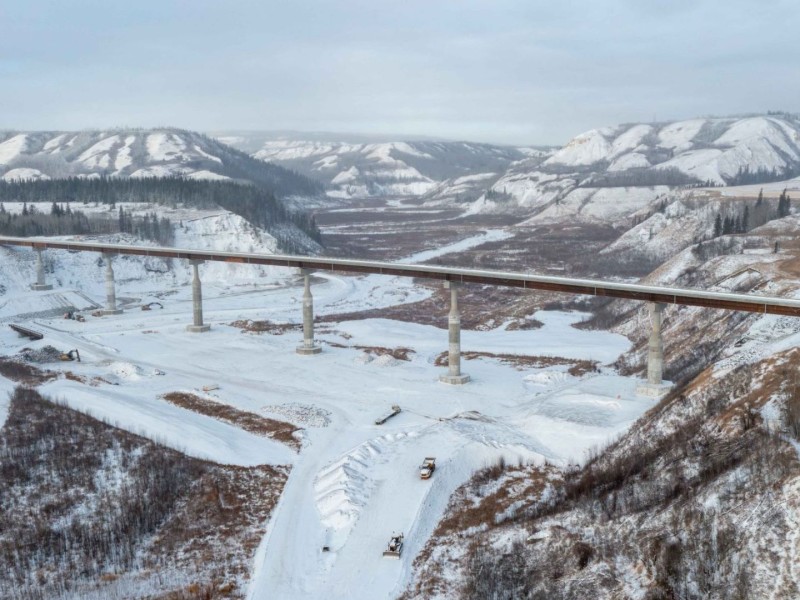 The newly-constructed Cache Creek Bridge