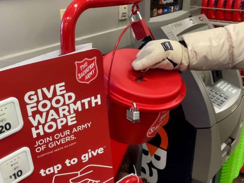 A Salvation Army Christmas Kettle