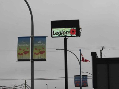 Fort St. John Legion signs. (Shailynn Foster)