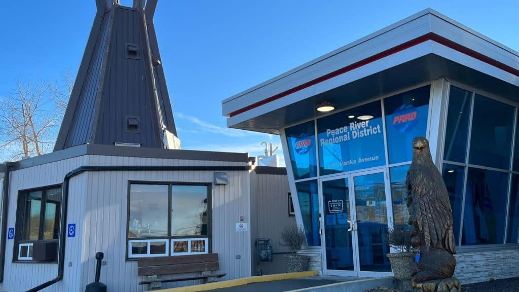 The Peace River Regional District building in Dawson Creek.