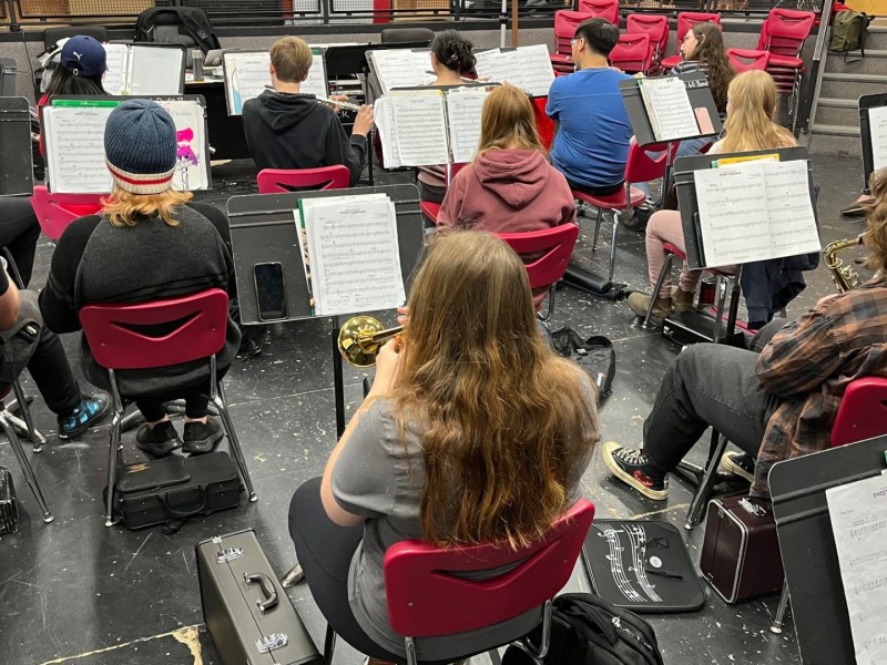 School District 60 Senior Band members playing music. (SD60 Band)