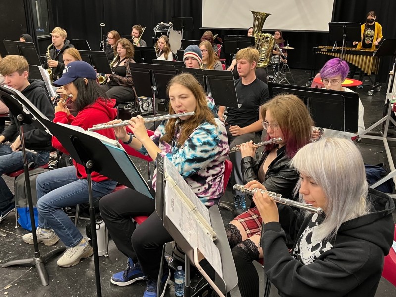 School District 60 Senior Band members playing music. (SD60 Band)
