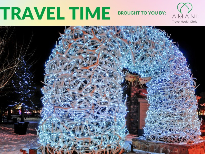 A Christmas monument in Jackson Hole