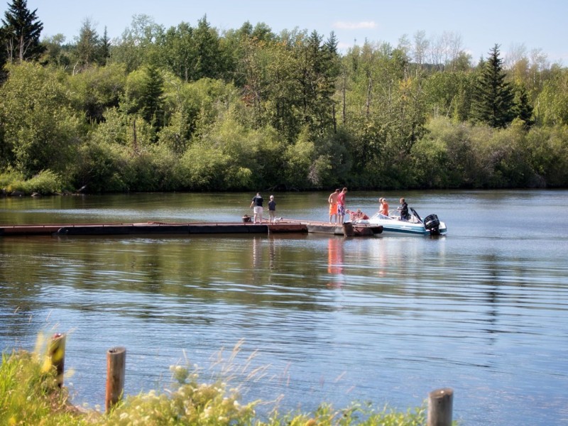 Workers on the Charlie Lake Dock (City of Fort St. John - Facebook)