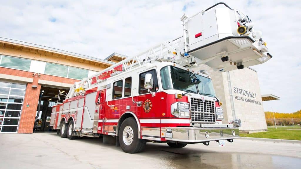 A City of Fort St. John fire engine