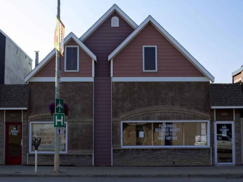 A brick building in Fort St. John that holds the Women's Resource Society.