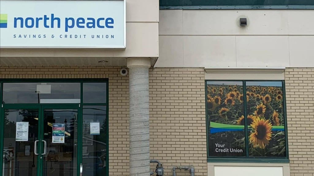 The front of the North Peace Credit Union building in Fort St. John.