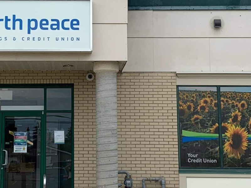 The front of the North Peace Credit Union building in Fort St. John.