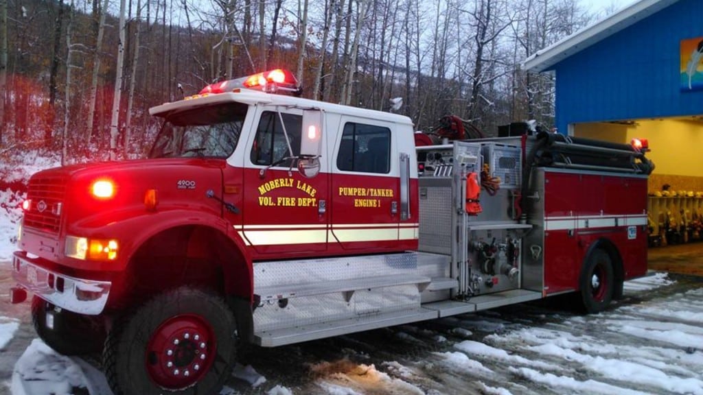 Fire equipment from Moberly Lake Fire Department