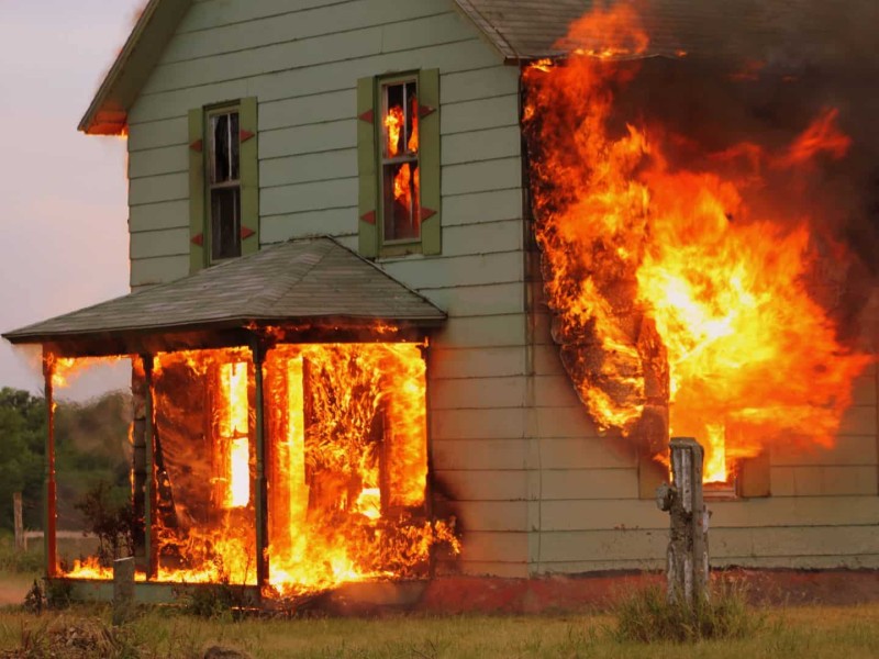 A house fire