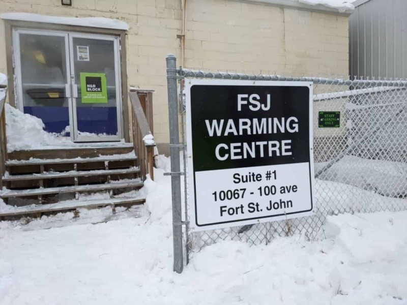 Entrance to the Fort St. John Warming Centre (Energeticcity.ca)