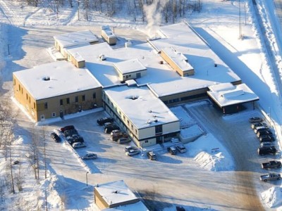 A sign that reads Fort Nelson Hospital