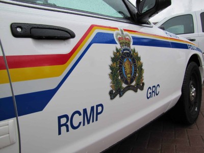 Side view of an RCMP cruiser.