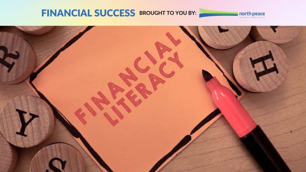 Piece of paper with Financial Literacy written in market