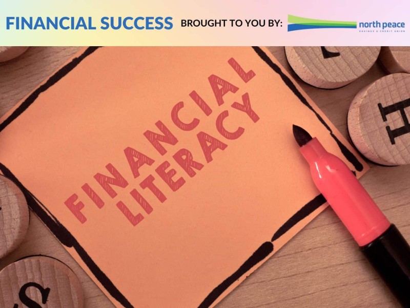 Piece of paper with Financial Literacy written in market