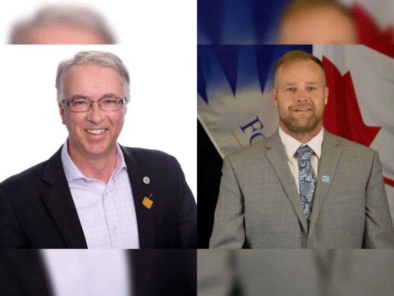 Two men in suits from different images.