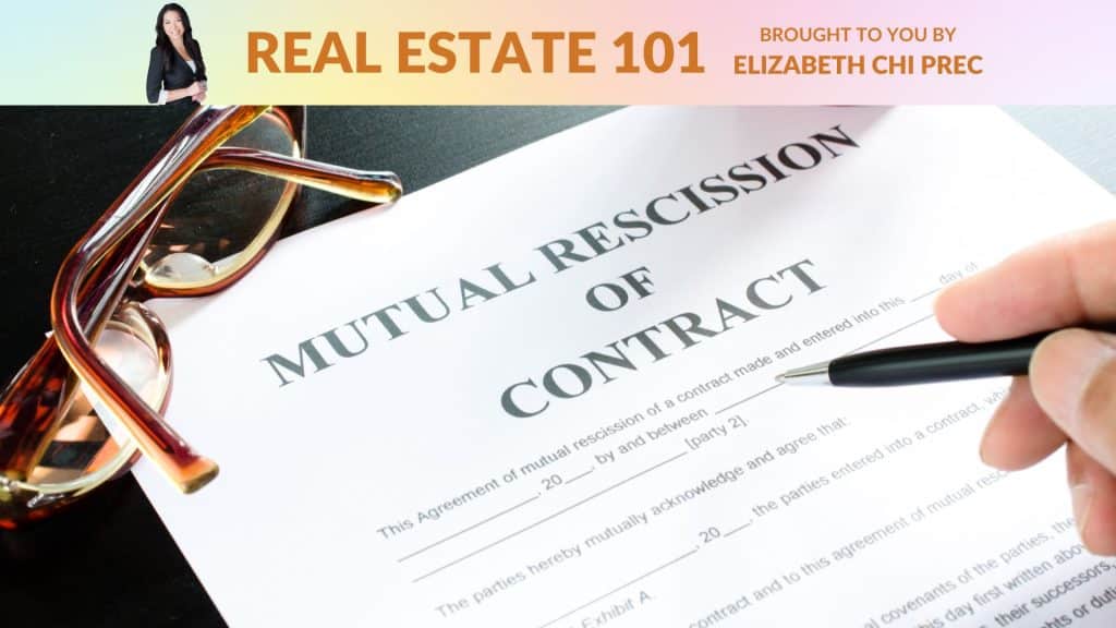 Paper with Mutual Rescission of Contract at the top