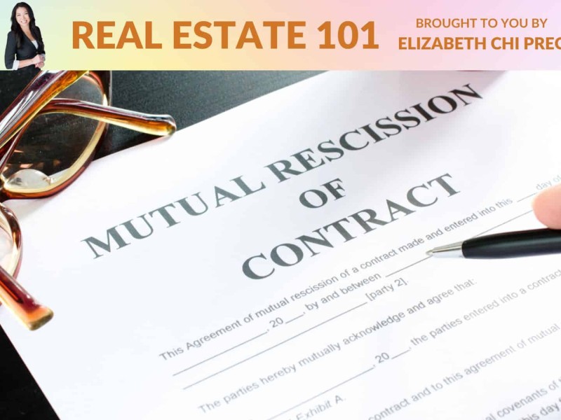 Paper with Mutual Rescission of Contract at the top
