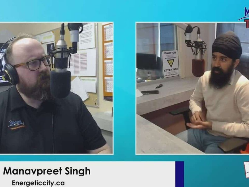 Two people on a talkshow