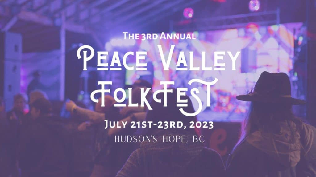 A post for the 3rd Annual Peace Valley Folk Fest featuring a blurry photo of a stage and a crowd.
