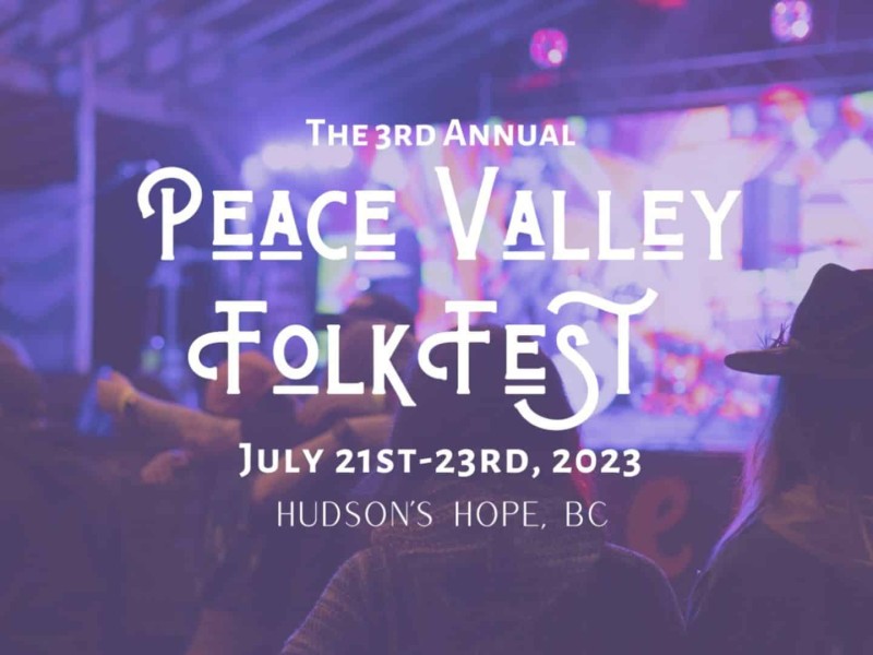 A post for the 3rd Annual Peace Valley Folk Fest featuring a blurry photo of a stage and a crowd.
