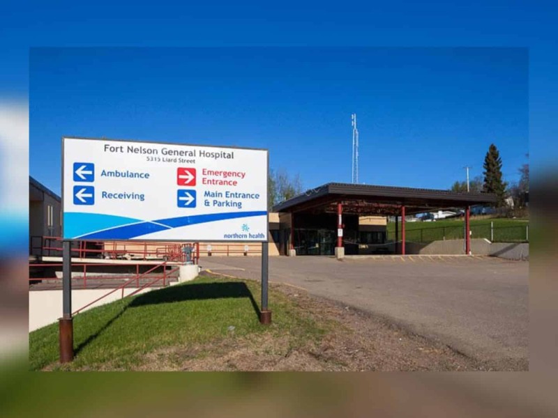 A sign that read Fort Nelson Hospital