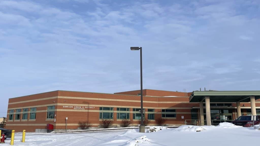 A large red brick building.