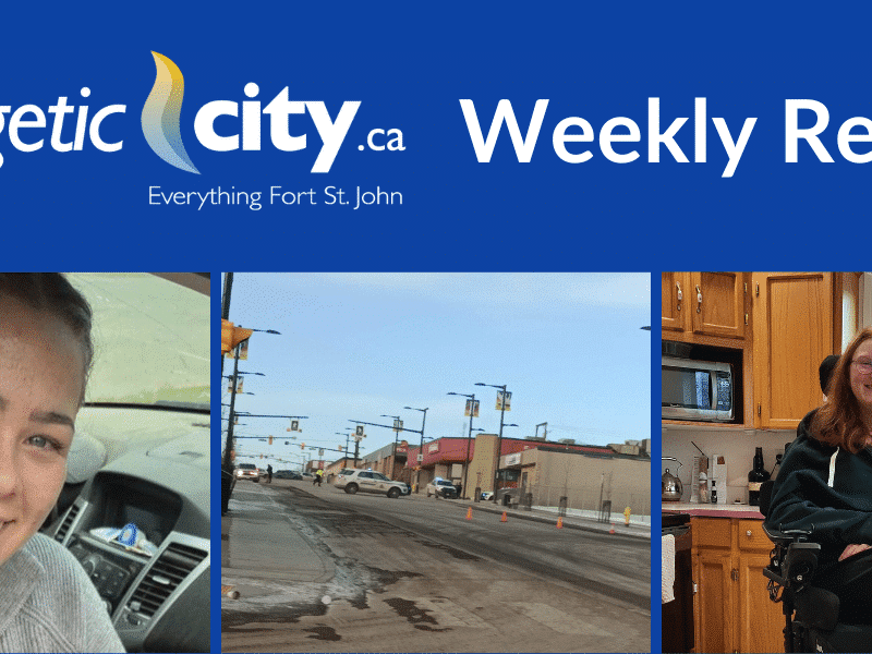 Image on left of person smiling. Middle image of city street blocked off by police. Image on right of person smiling