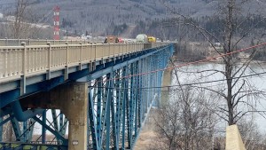 The Taylor Bridge that goes over the Peace River.