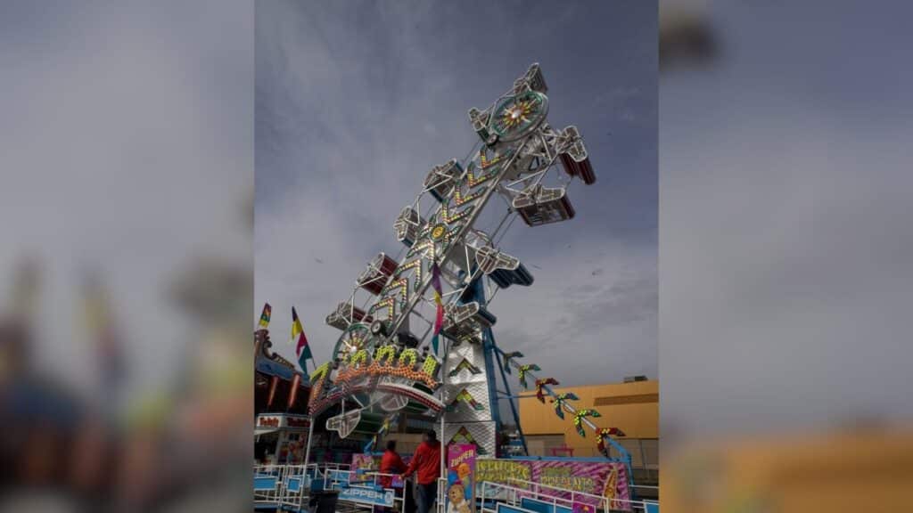 A carnival ride called the zipper.