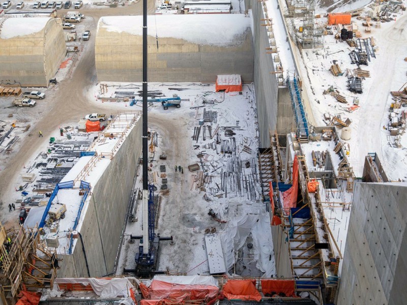A construction site of the Site C dam.