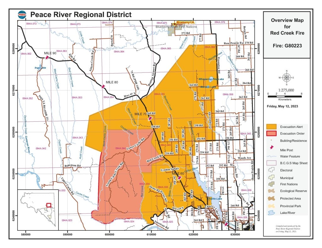 Evacuation Alert expanded for the Red Creek Wildfire