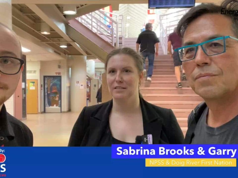 Three people smiling at the camera