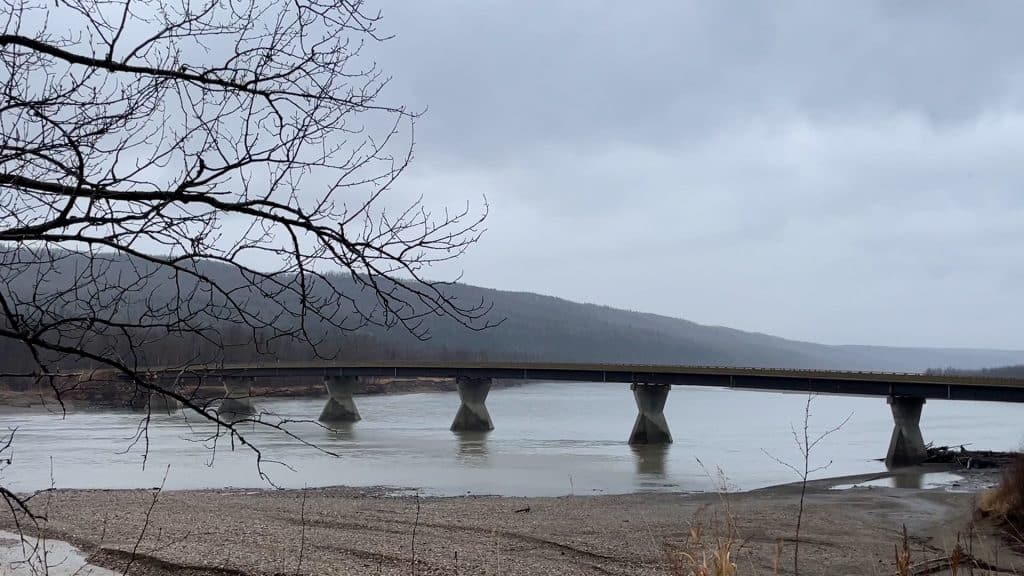 The The Peace River Clayhurst Bridge.