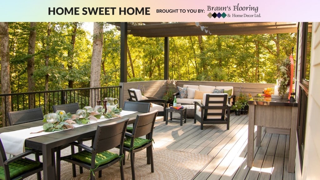 A backyard patio
