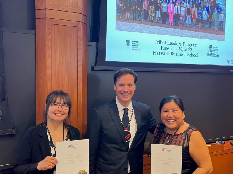Prophet River chief and council received Tribal Leaders program certification at Harvard Business School.