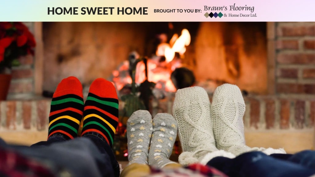 People warming their feet by a fire