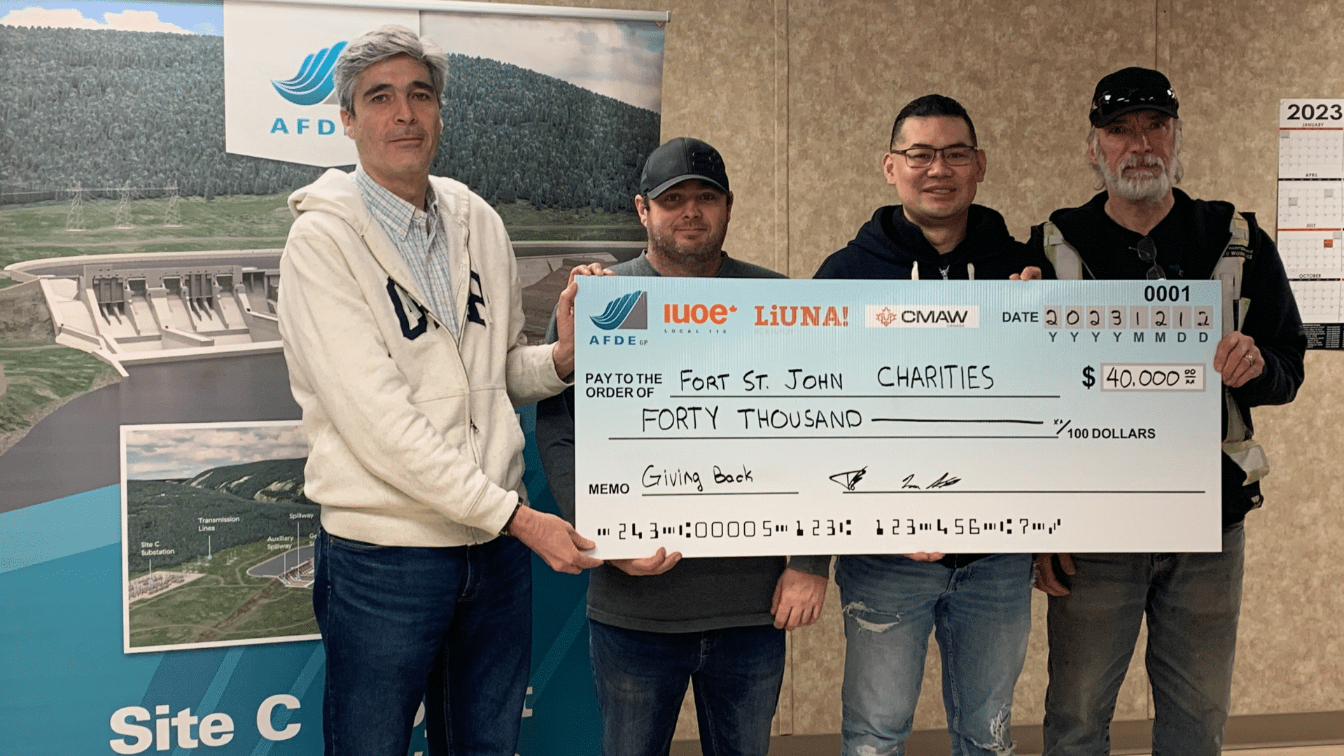 AFDE donates $40,000 to five local charities
