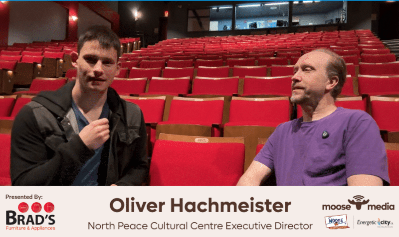 Two people sitting in a theatre